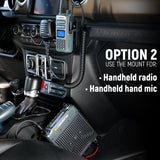 Handheld Radio Grab Bar Mount for Jeep Wrangler JK, JKU, JL and Gladiator JT