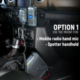 Handheld Radio Grab Bar Mount for Jeep Wrangler JK, JKU, JL and Gladiator JT