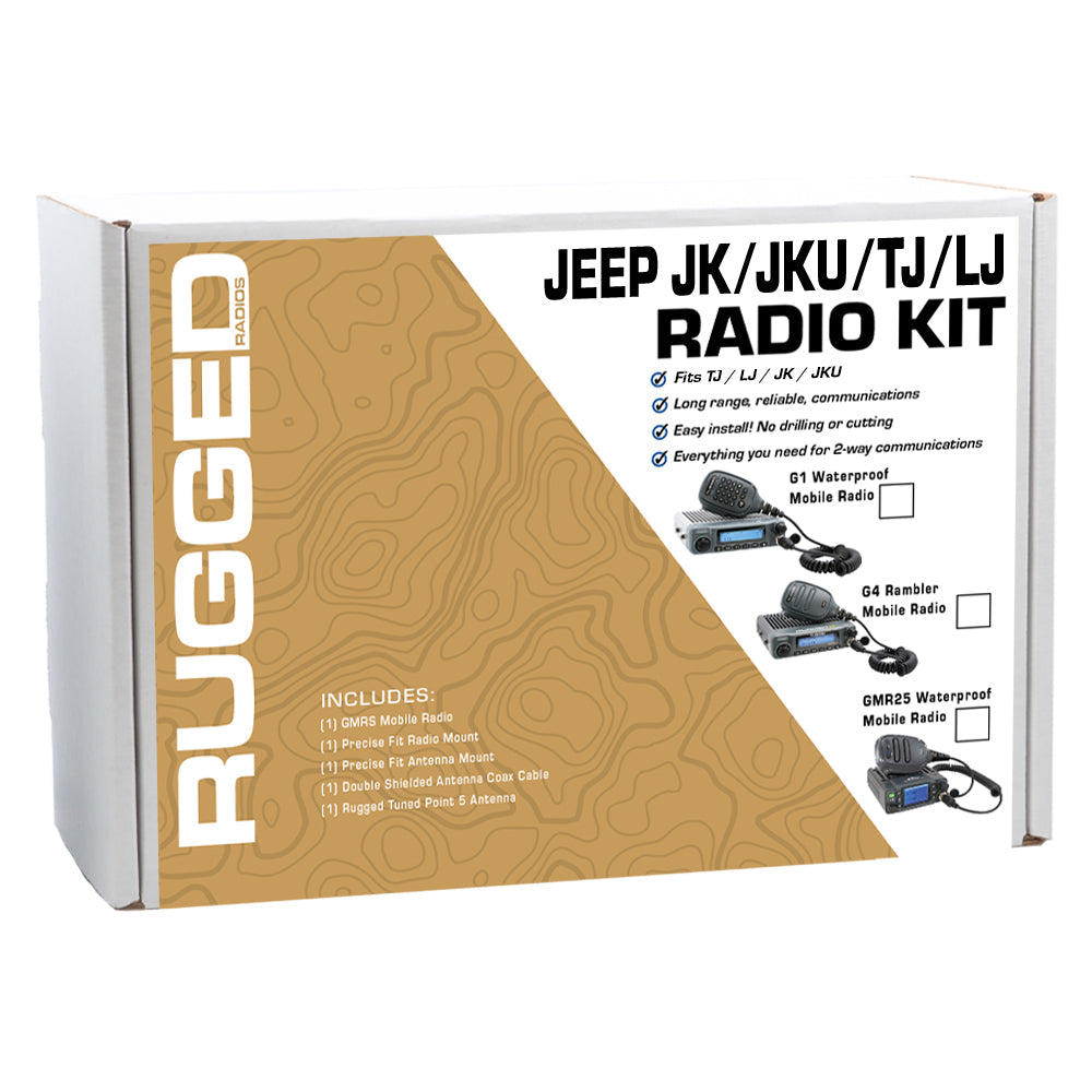 GMRS Mobile Radio Kit for Jeep Wrangler TJ, LJ, and JK
