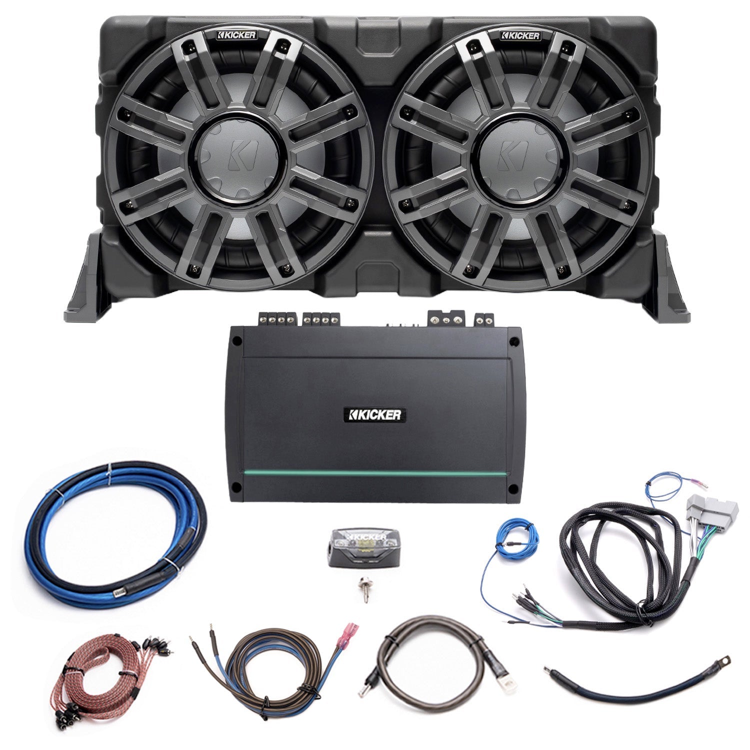 Kicker Plug & Play Marine 5-Channel Amp, Sub Bundle |'18-'23 JL Wrangler/ '20-23 JT Gladiator