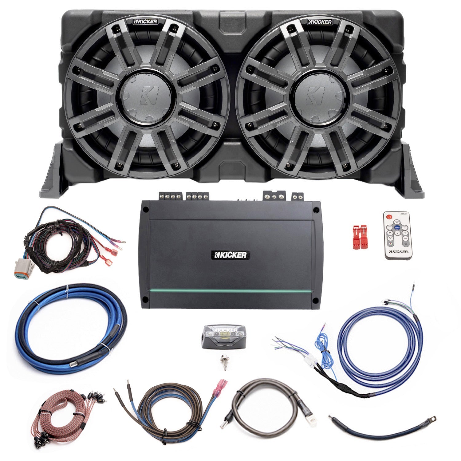Kicker Plug & Play Marine 5-Channel Amp, Sub Bundle |'18-'23 JL Wrangler/ '20-23 JT Gladiator