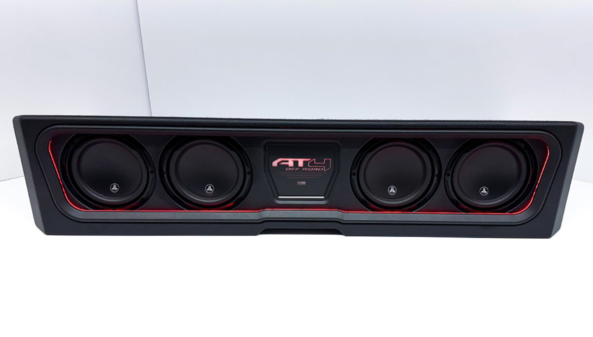 Underseat >>> JL Audio 8W3V3 Four 8-inch Hand-Crafted Subwoofer Package with Pre-Tuned Amplifier