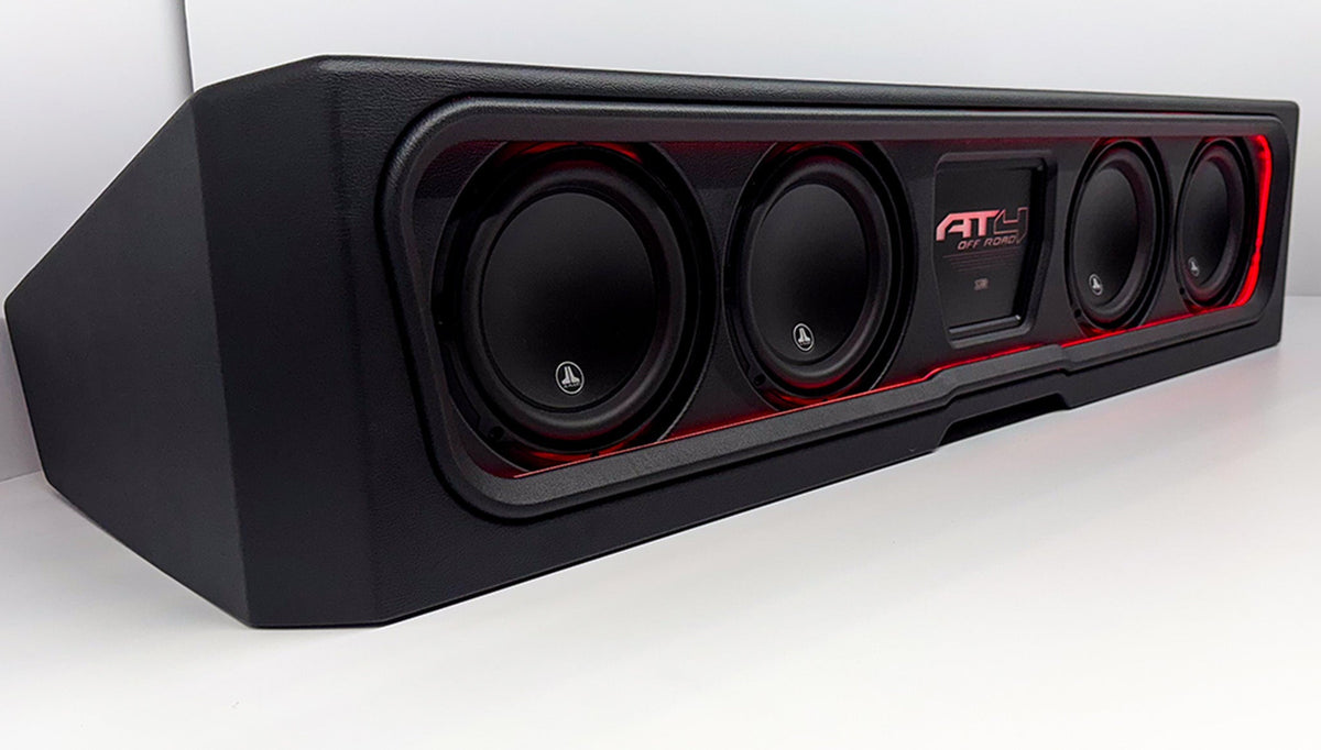 Underseat >>> JL Audio 8W3V3 Four 8-inch Hand-Crafted Subwoofer Package with Pre-Tuned Amplifier