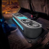 Jeep JT Gladiator Loaded Under Rear Seat Subwoofer Enclosure with 4 X 8" ZR8.2D, Leather Wrapped and Digital LED Lights | 1800 Watts RMS @ 1-Ohm DS18