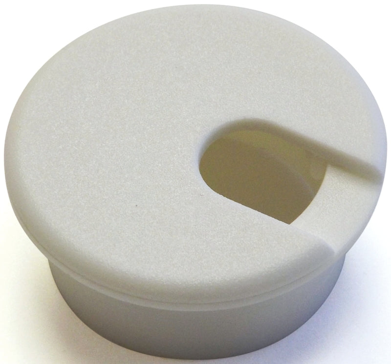 Jandorf Desk Grommet, 1-1/2 in Dia Cable, Polystyrene, Pure White 1pk #61622 Jandorf