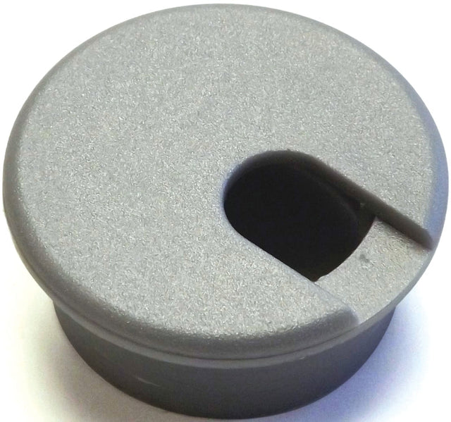 Jandorf Desk Grommet, 1-1/2 in Dia Cable, Polystyrene, Silver #61615 Jandorf