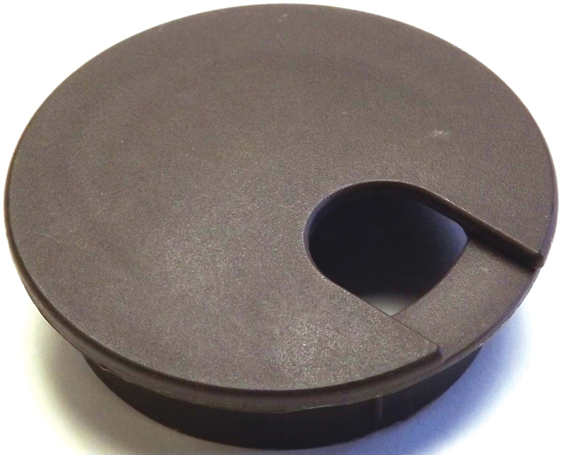 Jandorf Desk Grommet, 2-1/2 in Dia Cable, Polystyrene, Walnut Brown #61614 Jandorf