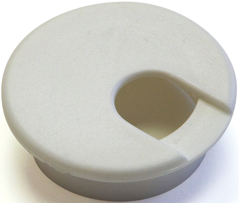 Jandorf  Desk Grommet, 2 in Dia Cable, Polystyrene, Pure White #C61624 Jandorf