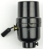 Jandorf Pull Chain Lamp Socket, 3-Way, 250 V, 250 W, Phenolic Housing Material, Black #60532 Jandorf
