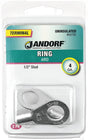Jandorf Ring Terminal, 4 AWG Wire, 1/2 in Stud #60782 Jandorf