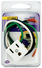 Jandorf Single Receptacle, 3 -Pole, 125 V, 15 A, White #61017 Jandorf