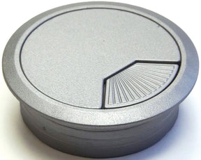 Jandorf  Desk Grommet, 2-3/8 in Dia Cable, ABS, Silver #61621 Jandorf