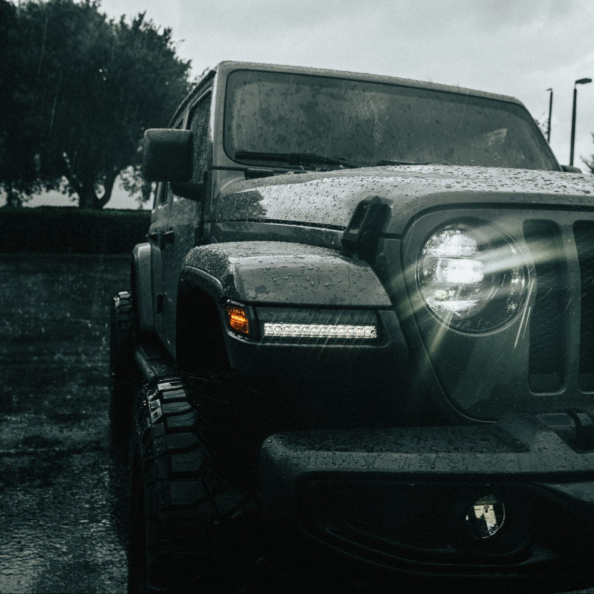 Jeep Wrangler JL 18-26 Ultra Bright White DRL OLED Amber Scanning Switchback Turn Signals Fender Lights (Replaces OEM LED) - Multiple Lens
