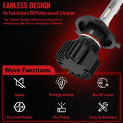 H4/9003/HB2 LED Headlight Bulbs 100W 6000K ‎‎14000LM White Dual-function 2Pcs for Chevrolet/Ford/GMC//BMV/Dodge/Honda/Nissan/Jeep Flashark
