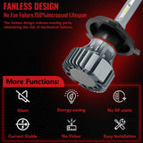 H4/9003/HB2 LED Headlight Bulbs 120W 6500K ‎‎22000LM White Dual-function 2Pcs