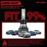 H4/9003/HB2 LED Headlight Bulbs 120W 6500K ‎‎22000LM White Dual-function 2Pcs Flashark