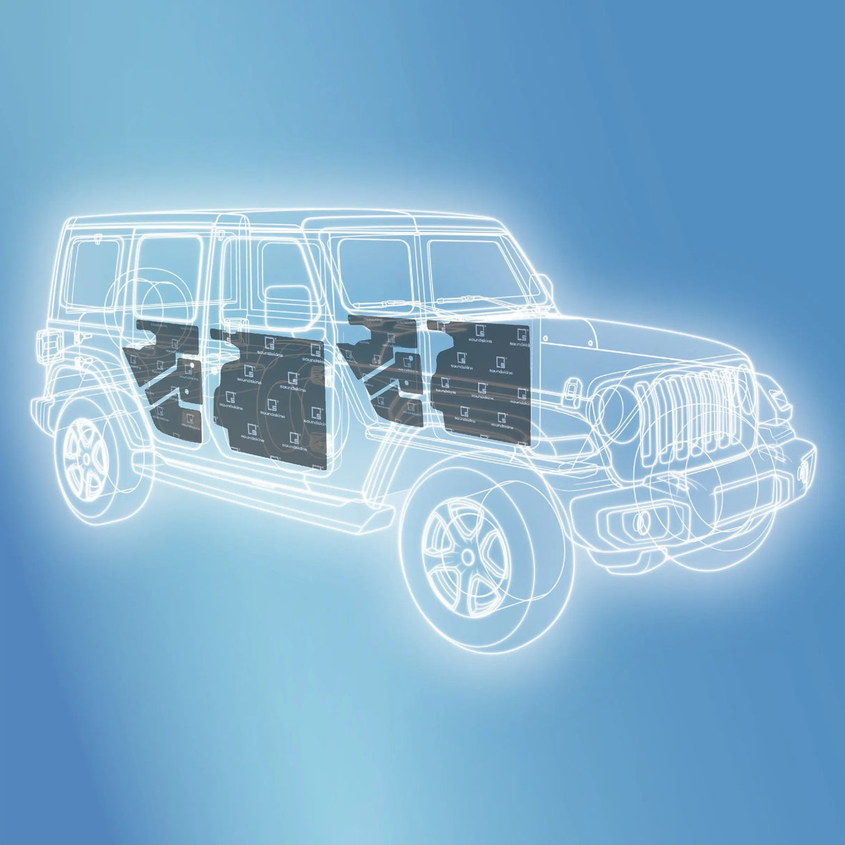 SoundSkins | 2018+ Jeep Wrangler JL Sound Deadening – 4 Door Vehicle Specific Kit, Multi-Layer Design SoundSkins Global