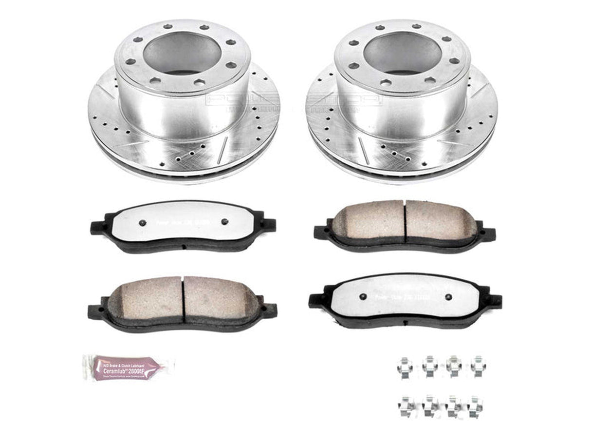 Powerstop Z36 Extreme Rear Brake Kit, 2005-2007 Ford Powerstroke Powerstop Brakes