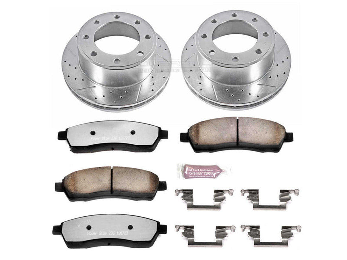 Powerstop Z36 Extreme Rear Brake Kit, 1999-2004 Ford Powerstroke Powerstop Brakes