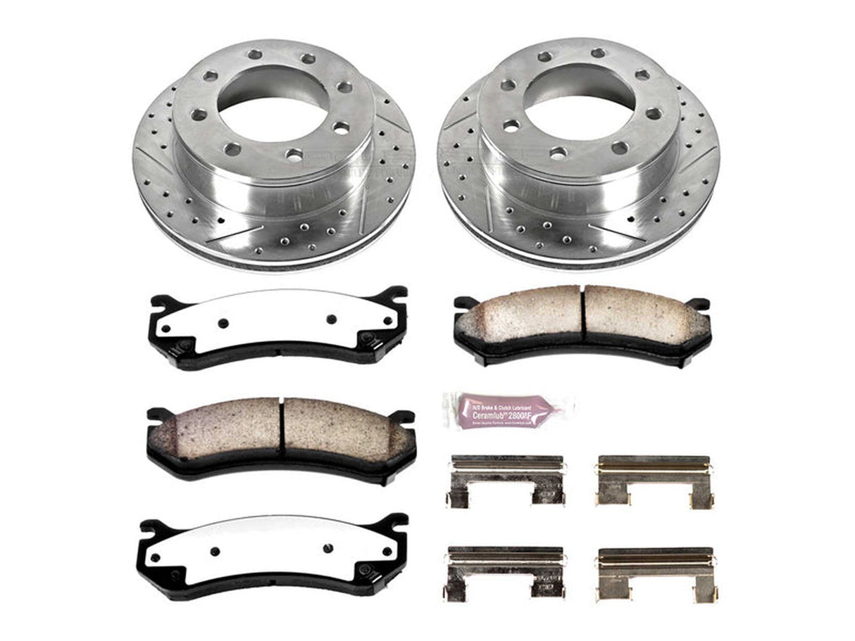Powerstop Z36 Extreme Rear Brake Kit, 2001-2010 GM 6.6L Duramax Powerstop Brakes