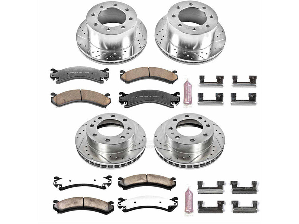 Powerstop Z36 Extreme Front and Rear Brake Kit, 2001-2010 GM 6.6L Duramax Powerstop Brakes