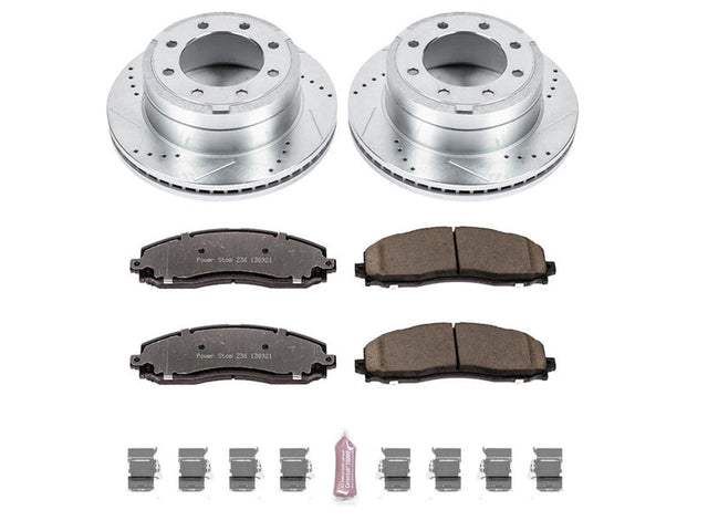 Powerstop Z36 Extreme Rear Brake Kit, 2012-2020 Ford Powerstroke Powerstop Brakes