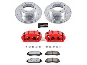 Powerstop Z36 Extreme Front Brake Kit with Calipers, 2005-2011 Ford Powerstroke Powerstop Brakes