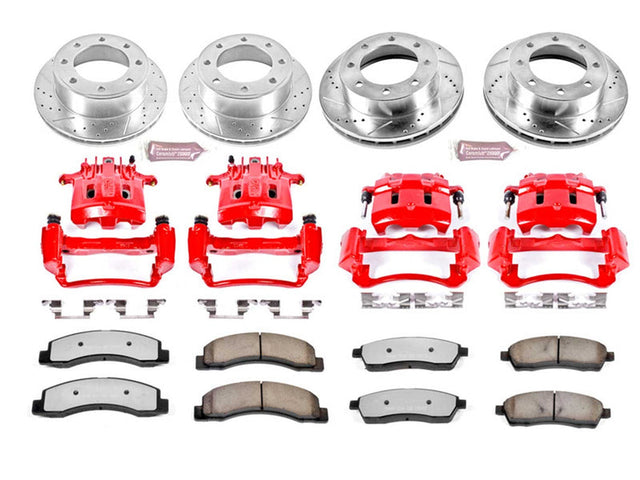 Powerstop Z36 Extreme Front and Rear Brake Kit with Calipers, 1999 Ford Powerstroke Powerstop Brakes