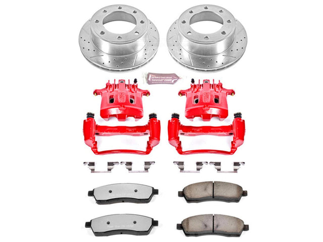 Powerstop Z36 Extreme Rear Brake Kit with Calipers, 1999-2000 Ford Powerstroke Powerstop Brakes