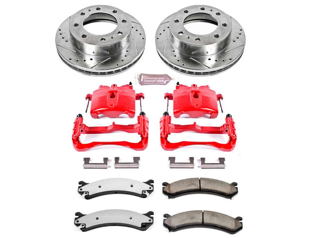 Powerstop Z36 Extreme Front Brake Kit with Calipers, 2001-2010 GM 6.6L Duramax 2500HD, 3500 SRW Powerstop Brakes