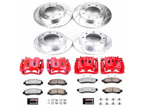 Powerstop Z36 Extreme Front and Rear Brake Kit with Calipers, 2007-2010 Ford Powerstroke Powerstop Brakes