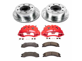 Powerstop Z36 Extreme Rear Brake Kit with Calipers, 2011-2019 GM 6.6L Duramax Powerstop Brakes