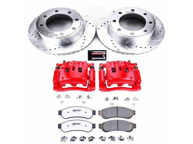 Powerstop Z36 Extreme Rear Brake Kit with Calipers, 2010-2012 Ford Powerstroke Powerstop Brakes