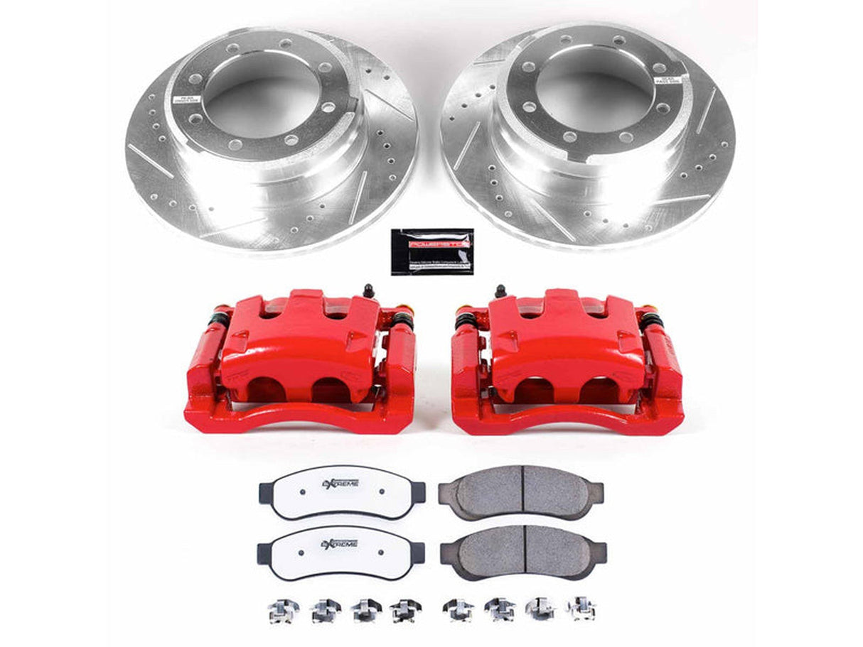 Powerstop Z36 Extreme Rear Brake Kit with Calipers, 2010-2012 Ford Powerstroke Powerstop Brakes