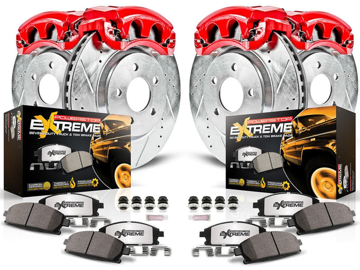 Powerstop Z36 Extreme Front and Rear Brake Kit with Calipers, 2012 Ford Powerstroke Powerstop Brakes