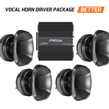 PRV Audio QS800.4 Amplifier and 4 WG2500Py Horn Driver Bundle