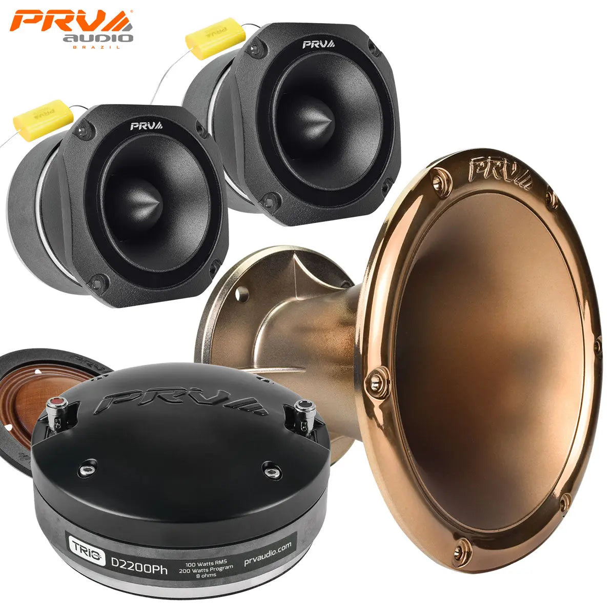 PRV Audio Vocal Horn Driver + Tweeters Bundle