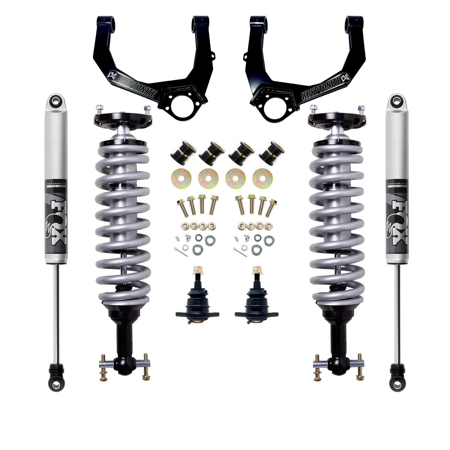 KRYPTONITE STAGE 3 LEVELING KIT WITH FOX 2.5 SHOCKS FOR 1/2 TON 6 LUG TRUCKS 2019+