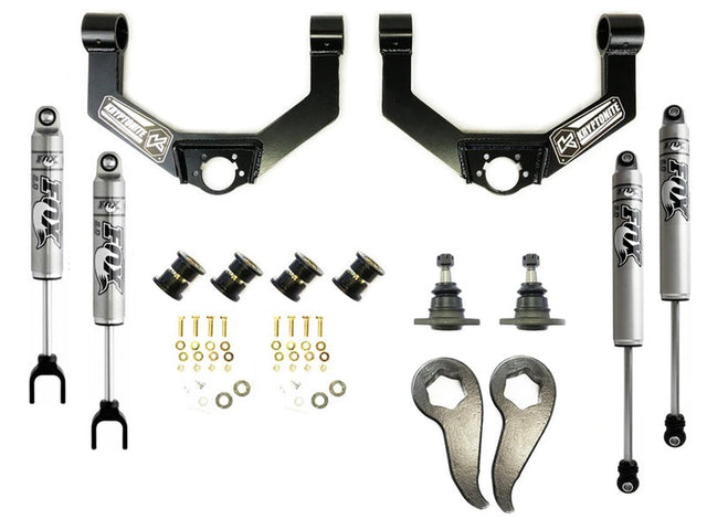 Kryptonite KR20STAGE3FOX Stage 3 Leveling Kit with Fox Shocks, 2020-2025 GM 6.6L Duramax L5P Kryptonite