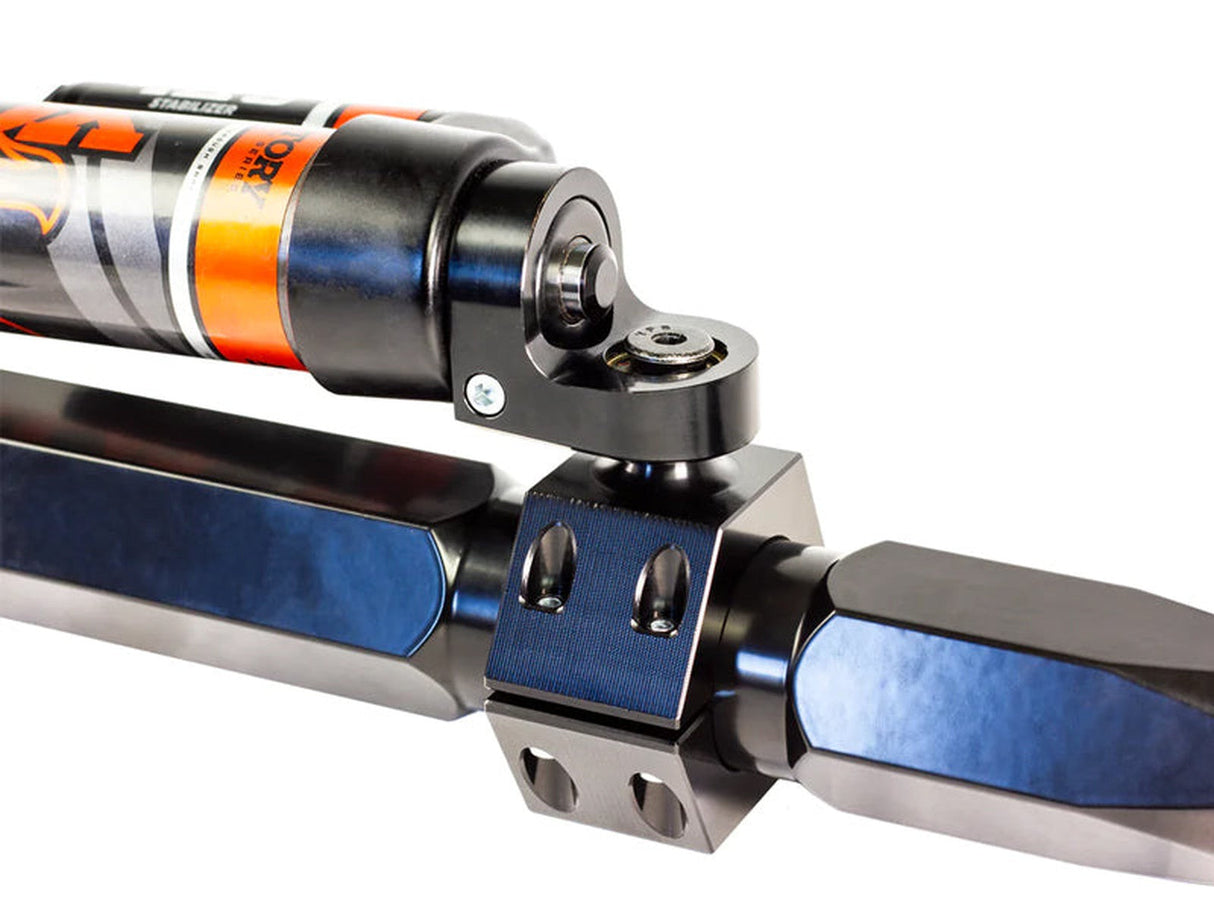 Kryptonite KRFSS01 Death Grip Steering Stabilizer Adapter Kit, Fox ATS Style Stabilizer, 2005-2022 Ford 6.0l 6.4L 6.7L Powerstroke F250 F350 4WD Kryptonite