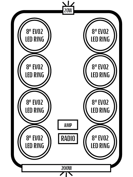 2023+ Kawasaki Teryx KRX 4 1000 Stereo Tops (4-Seat)