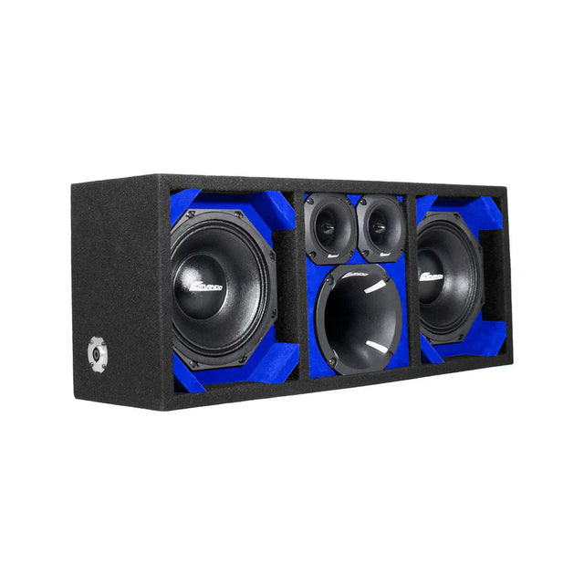 KTPON-208BLACK / DUAL 8" BLUE/BLACK COMANDO
