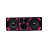 KTPON-210PINK / DUAL 10" PINK/BLACK LOADED PORTED BOX (With Tweeters + Driver) Comando Audio Inc.