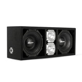 KTPONV2-208BLACK / DUAL 8" BLACK LOADED PORTED BOX + 2 TWEETER COMANDO
