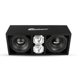KTPONV2-208BLACK / DUAL 8" BLACK LOADED PORTED BOX + 2 TWEETER COMANDO