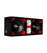 KTPONV2-210RED / DUAL 10" RED LOADED PORTED BOX + 2 TWEETER Comando Audio Inc.