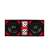 KTPONV2-210RED / DUAL 10" RED LOADED PORTED BOX + 2 TWEETER Comando Audio Inc.