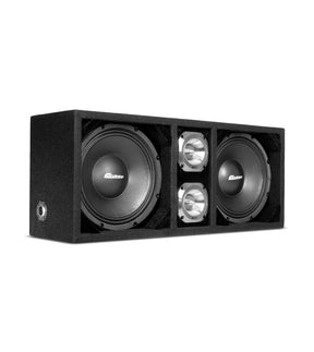 KTPONV2-210BLACK / DUAL 10" BLACK LOADED PORTED BOX + 2 TWEETER Comando Audio Inc.