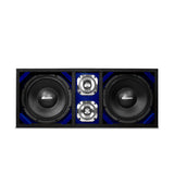 KTPONV2-210BLUE / DUAL 10" BLUE LOADED PORTED BOX + 2 TWEETER Comando Audio Inc.