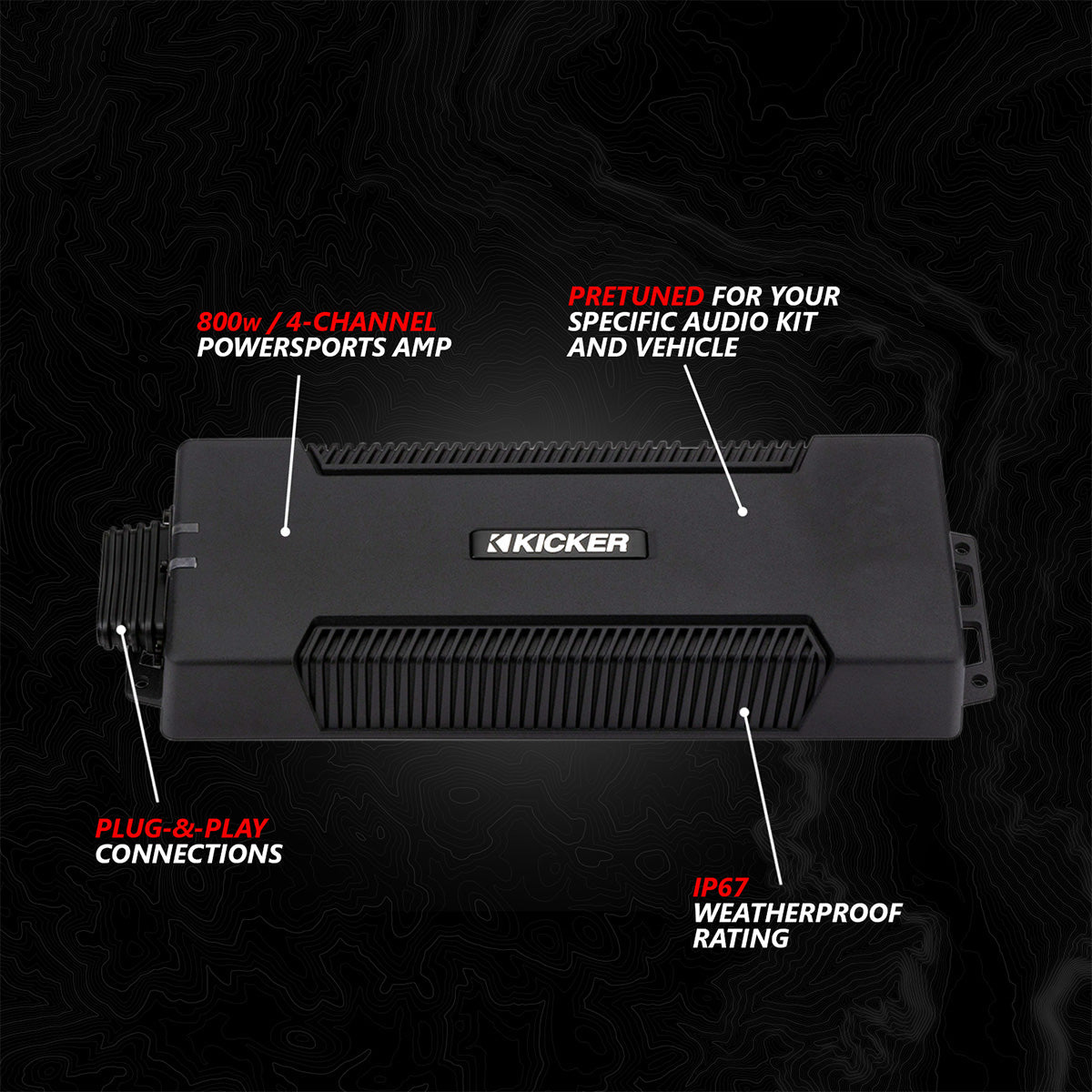 2017-2026 Can-Am® X3, Phase-5 V-Spec 6-Speaker 1650watt System w/JVC